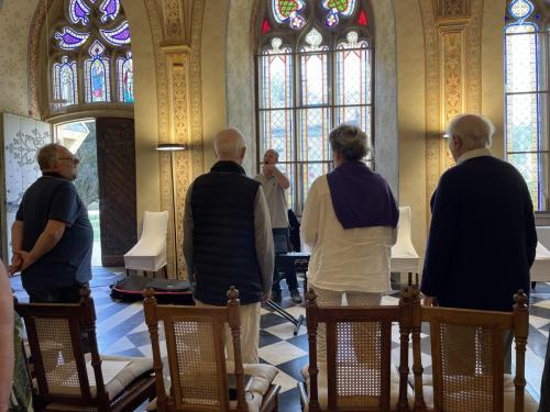Bach cantata rehearsal in Refectory, Loccum Abbey
